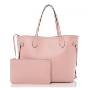 Louis Vuitton Pink Epi Neverfull Pochette Pouch
